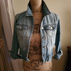 Ruffled jean jacket!